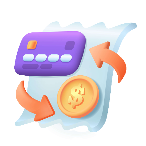 Bill or receipt and credit card 3D illustration removebg preview