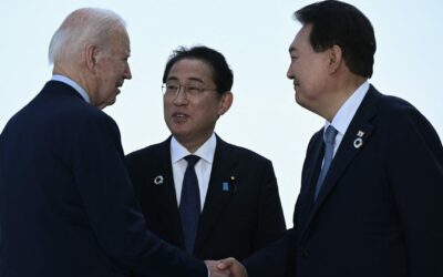 Biden hosts leaders of Japan and South Korea at Camp David meeting