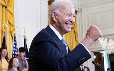 Biden takes a victory lap a year after signing Inflation Reduction Act