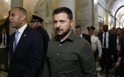 Zelenskyy makes his case at the U.S. Capitol for more war aid as Republican support softens