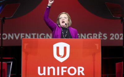 Canadian Unifor autoworkers union strikes General Motors