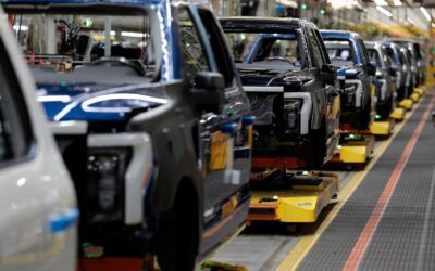 Ford F shares fall after Q3 earnings on EV costs, UAW