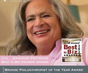 Col. Jennifer Pritzker Named Best in Biz Awards’ 2023 Philanthropist of the Year