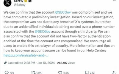 Twitter confirms @SECGov was compromised, did not have two-factor authentication enabled