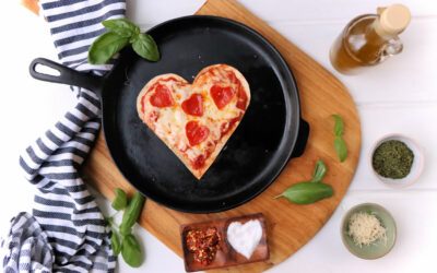 Low-Carb Heart Shaped Tortilla Pizzas
