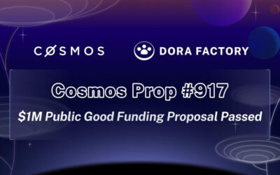 Cosmos Hub Approves $1 Million Grant to Dora Factory for Quadratic Funding Initiative – Blockchain News, Opinion, TV and Jobs