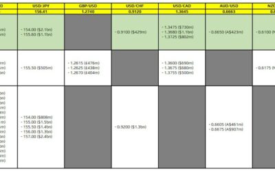 FX option expiries for 22 May 10am New York cut