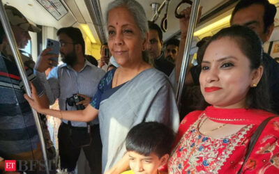 Nirmala Sitharaman engages with commuters, takes Delhi Metro ride to Laxmi Nagar