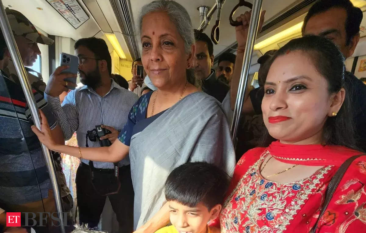 Nirmala Sitharaman engages with commuters takes Delhi Metro ride to
