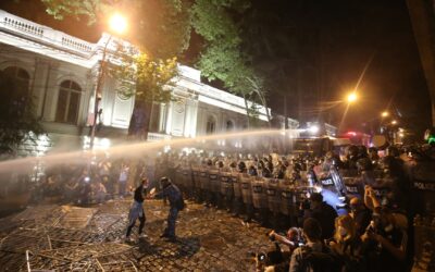 police crack down on protests in Georgia