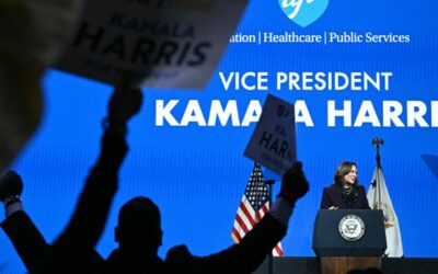 Kamala Harris blasts Trump agenda in teachers union speech