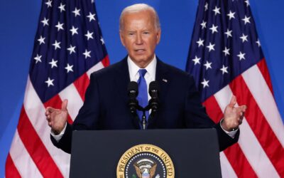 President Joe Biden holds rare solo press conference