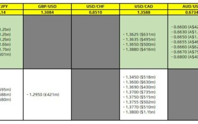 FX option expiries for 22 August 10am New York cut