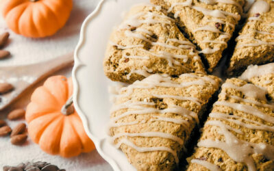 Pumpkin Spice Scones With Maple Glaze