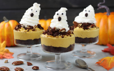 Ghostly Pumpkin Spice Mousse Cups