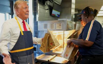 McDonald’s says it’s not political after Trump visit