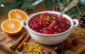 Fresh Cranberry Sauce With Orange Cinnamon