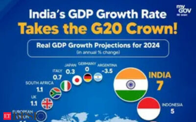 India rated fastest growing G20 economy with GDP growth projected at 7 pc for 2024, ET BFSI