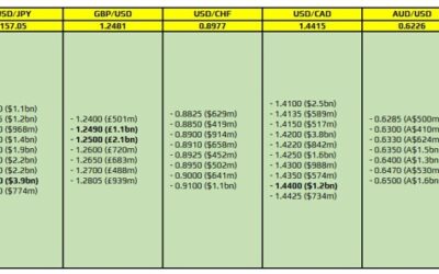 FX option expiries for 20 December 10am New York cut