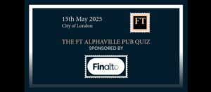 Finalto sponsors 2025 Alphaville London Quiz