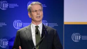 Treasury chief Scott Bessent delivers speech