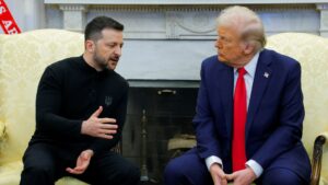 Trump and Ukraines Zelenskyy have very productive meeting in Rome