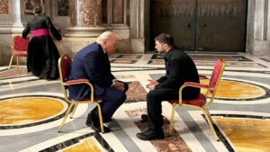 Trump talks tougher on Russia sits down with Zelenskyy