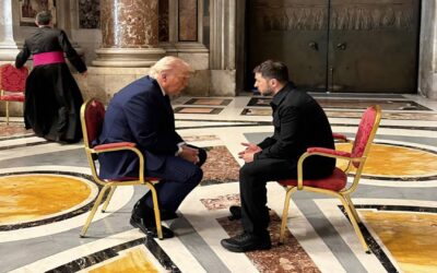 Trump talks tougher on Russia, sits down with Zelenskyy