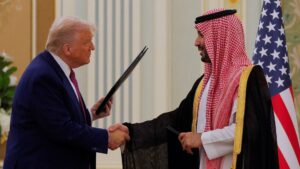 Trump speaks after 600 billion Saudi US investment announced