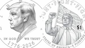 Trump face coin considered for US anniversary Treasury